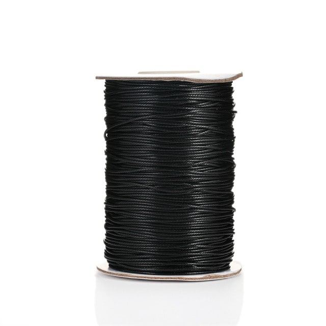Fil ciré Linhasita Noir 2mm - Bobine de 20 mètres Esprit Macramé