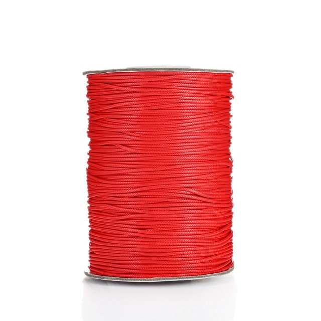 Fil ciré Linhasita Rouge 2mm - Bobine de 20m Esprit Macramé