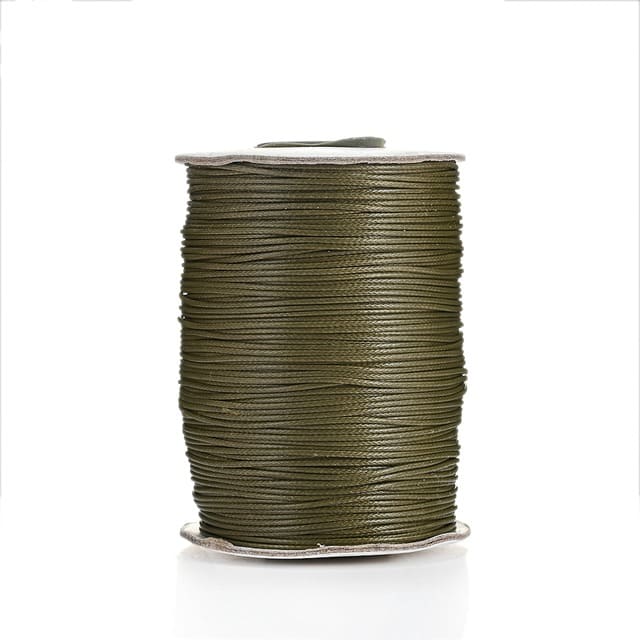 Fil ciré Linhasita vert 2mm - Rouleau de 20m Esprit Macramé