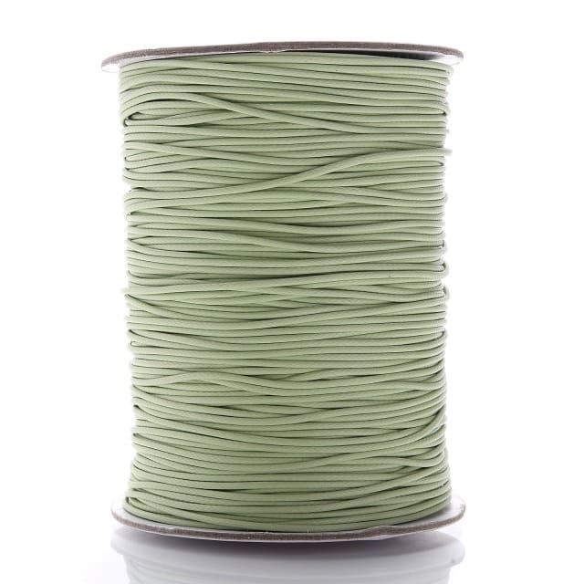 Fil ciré Linhasita vert 2mm - Rouleau de 20m Esprit Macramé