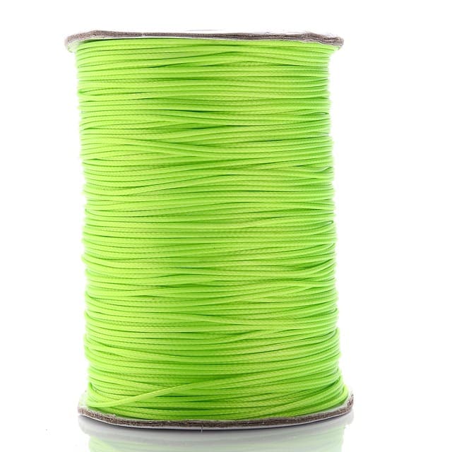 Fil ciré Linhasita vert 2mm - Rouleau de 20m Esprit Macramé