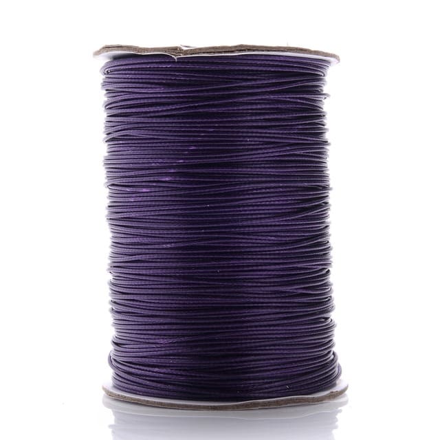 Fil ciré Linhasita Violet 2mm - 20m de Style Esprit Macramé