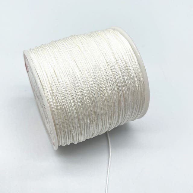 Fil en Nylon Tressé Blanc Premium 0,8 mm - 100m Esprit Macramé