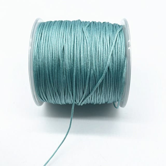 Fil en nylon tressé bleu 0,8 mm - Rouleau de 100m Premium Esprit Macramé