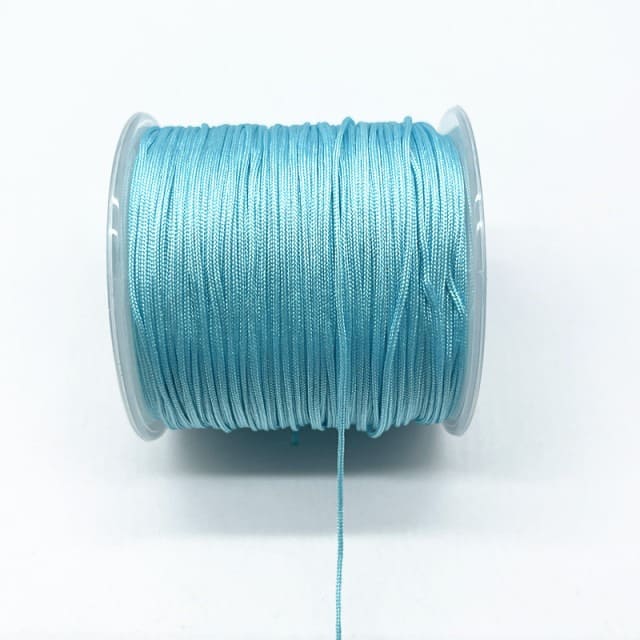 Fil en nylon tressé bleu 0,8 mm - Rouleau de 100m Premium Esprit Macramé
