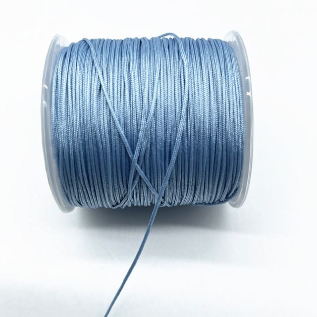 Fil en nylon tressé bleu 0,8 mm - Rouleau de 100m Premium Esprit Macramé