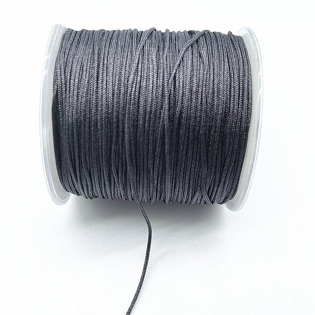 Fil en nylon tressé gris Premium 0,8 mm - 100m Esprit Macramé