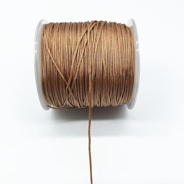 Fil en Nylon Tressé Marron 0.8 mm - Enroulement de 100m Esprit Macramé