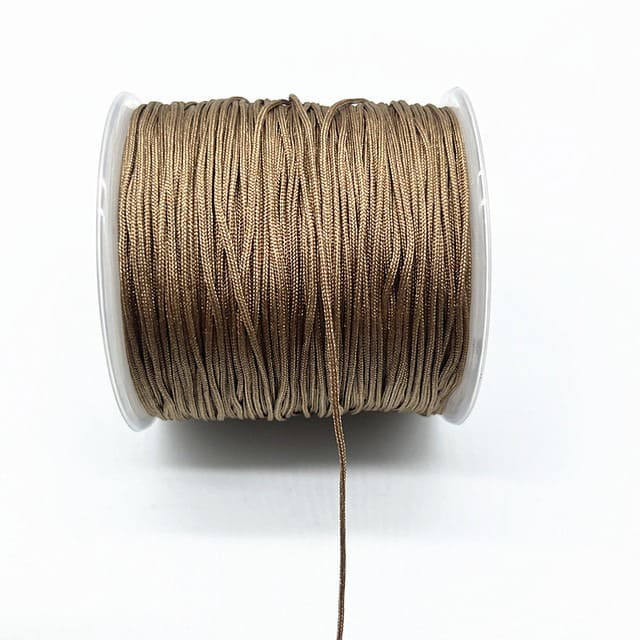 Fil en Nylon Tressé Marron 0.8 mm - Enroulement de 100m Esprit Macramé