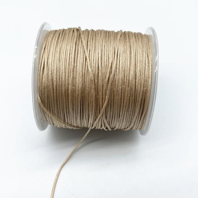 Fil en Nylon Tressé Marron 0.8 mm - Enroulement de 100m Esprit Macramé