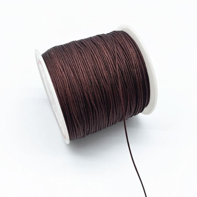 Fil en Nylon Tressé Marron 0.8 mm - Enroulement de 100m Esprit Macramé