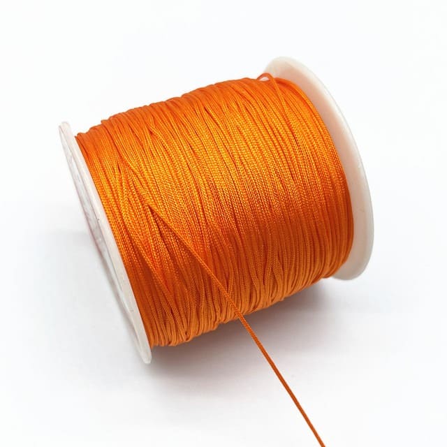 Fil en nylon tressé orange Premium 0,8 mm - 100m Esprit Macramé
