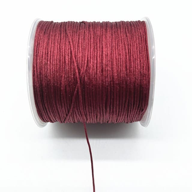 Fil en Nylon Tressé Rouge Premium 0,8 mm - 100m Esprit Macramé
