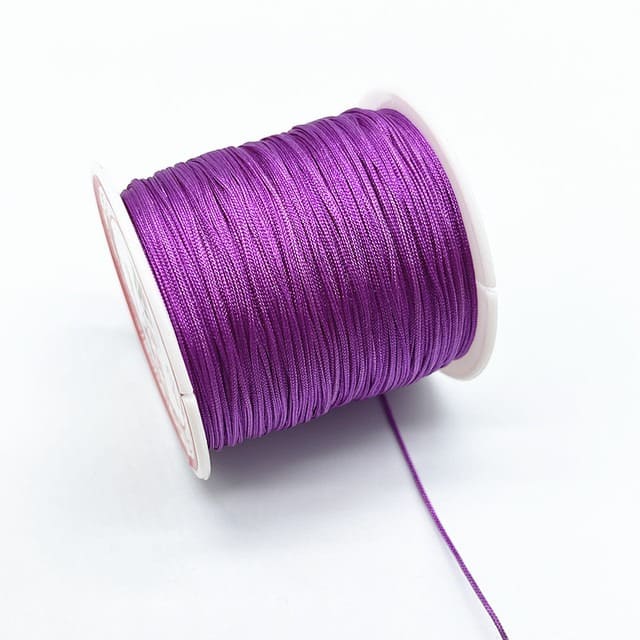 Fil en nylon tressé violet 0,8 mm - 100m Premium Esprit Macramé