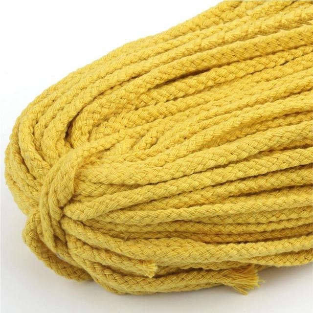 Fil Macramé Jaune Éclatant 5mm - 30m de Créativité Esprit Macramé