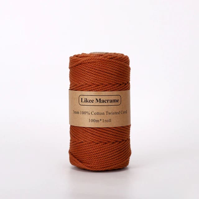 Fil Macramé Ocre 3 mm - 100 m Premium Esprit Macramé
