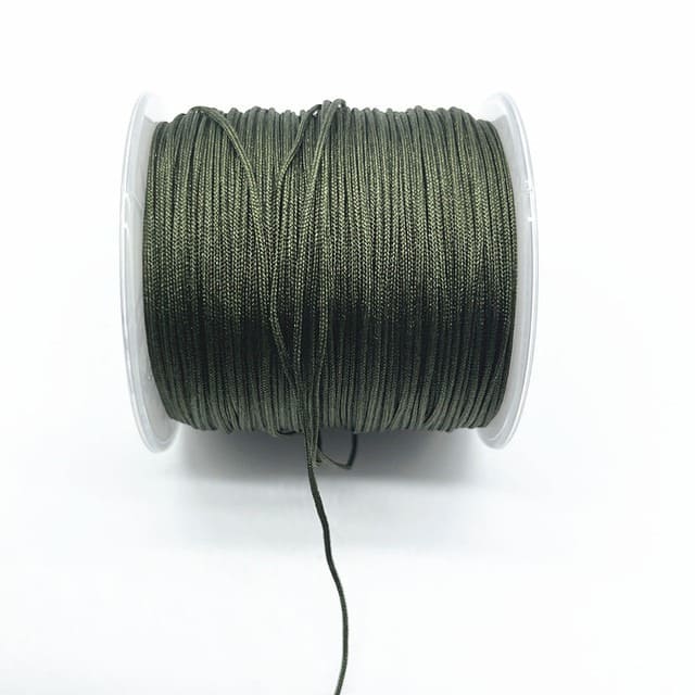 Fil Nylon Tressé Vert 0,8 mm - 100m de Qualité Supérieure Esprit Macramé