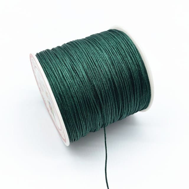 Fil Nylon Tressé Vert 0,8 mm - 100m de Qualité Supérieure Esprit Macramé