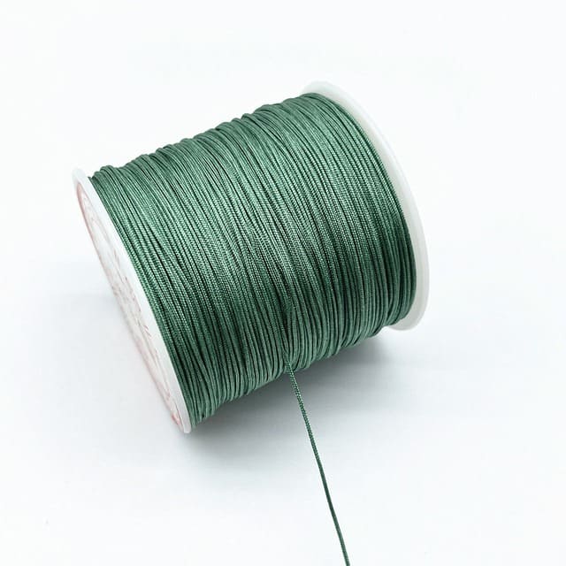 Fil Nylon Tressé Vert 0,8 mm - 100m de Qualité Supérieure Esprit Macramé