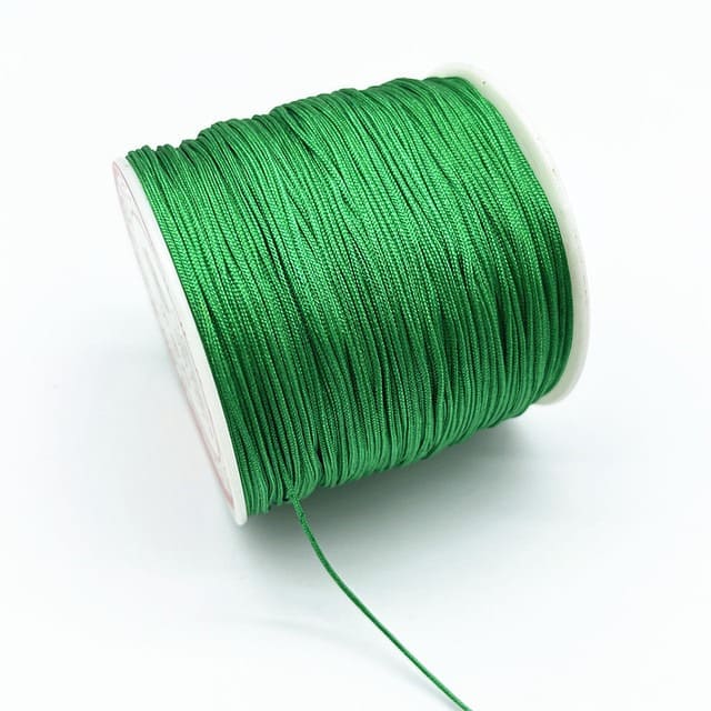 Fil Nylon Tressé Vert 0,8 mm - 100m de Qualité Supérieure Esprit Macramé