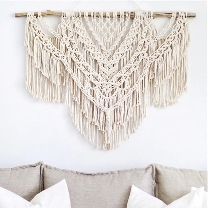 Grand Macramé Mural Chic Esprit Macramé