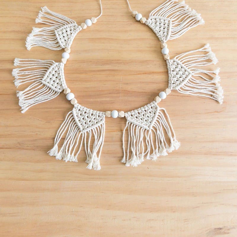 Guirlande Bohème Macramé Éclatante Esprit Macramé