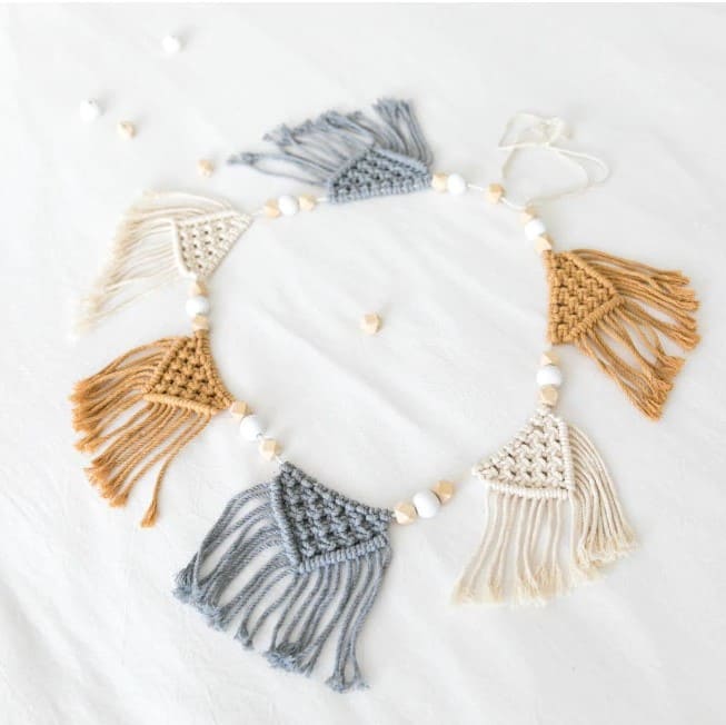 Guirlande Bohème Macramé Éclatante Esprit Macramé
