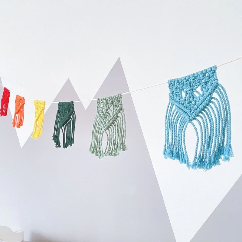 Guirlande Fanion en Macramé Élégance Esprit Macramé