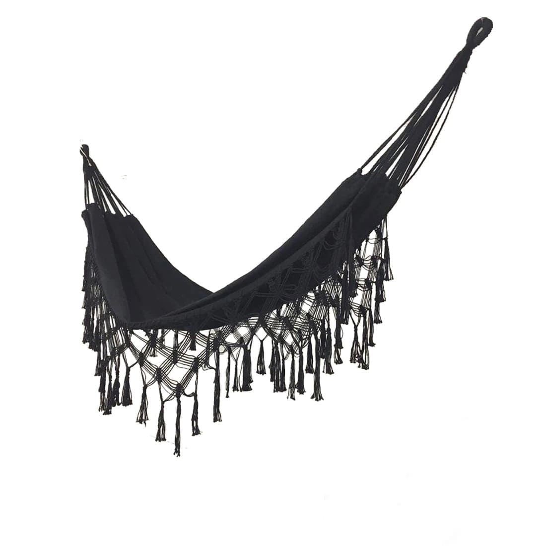 Hamac Macramé Noir Élégance Esprit Macramé