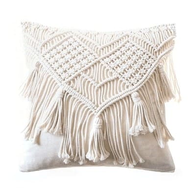 Housse de coussin bohème en Macramé Chic & Co. Esprit Macramé