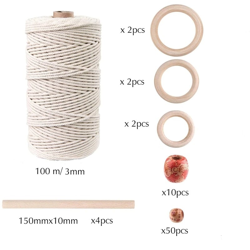Kit de Macramé Mural Artisanal Esprit Macramé