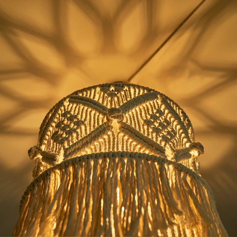 Lustre Bohème Chic en Macramé Esprit Macramé