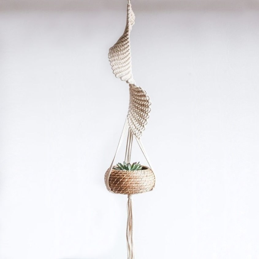 Macramé Moderne : Éléments Végétaux Élégants Esprit Macramé