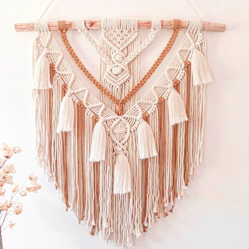 Macramé Mural Bicolore Élite Esprit Macramé
