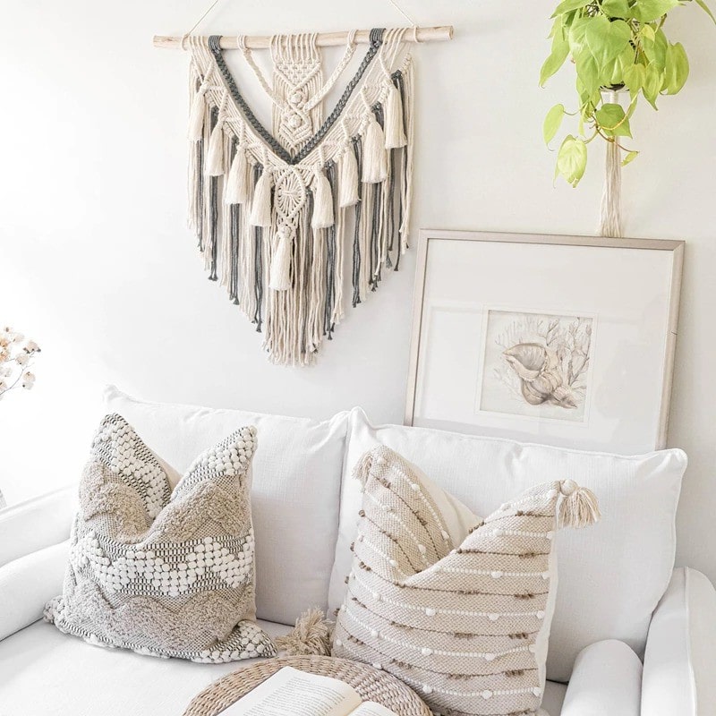 Macramé Mural Bicolore Élite Esprit Macramé