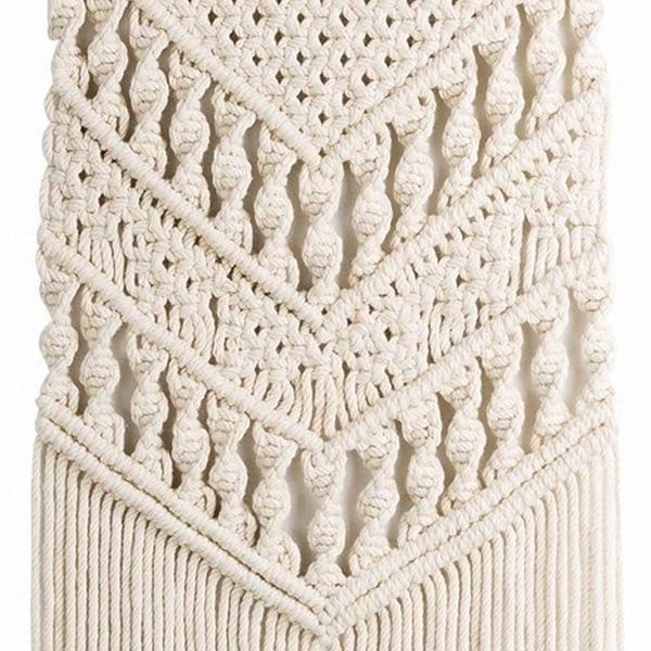 Macramé mural bohème blanc Chic Esprit Macramé