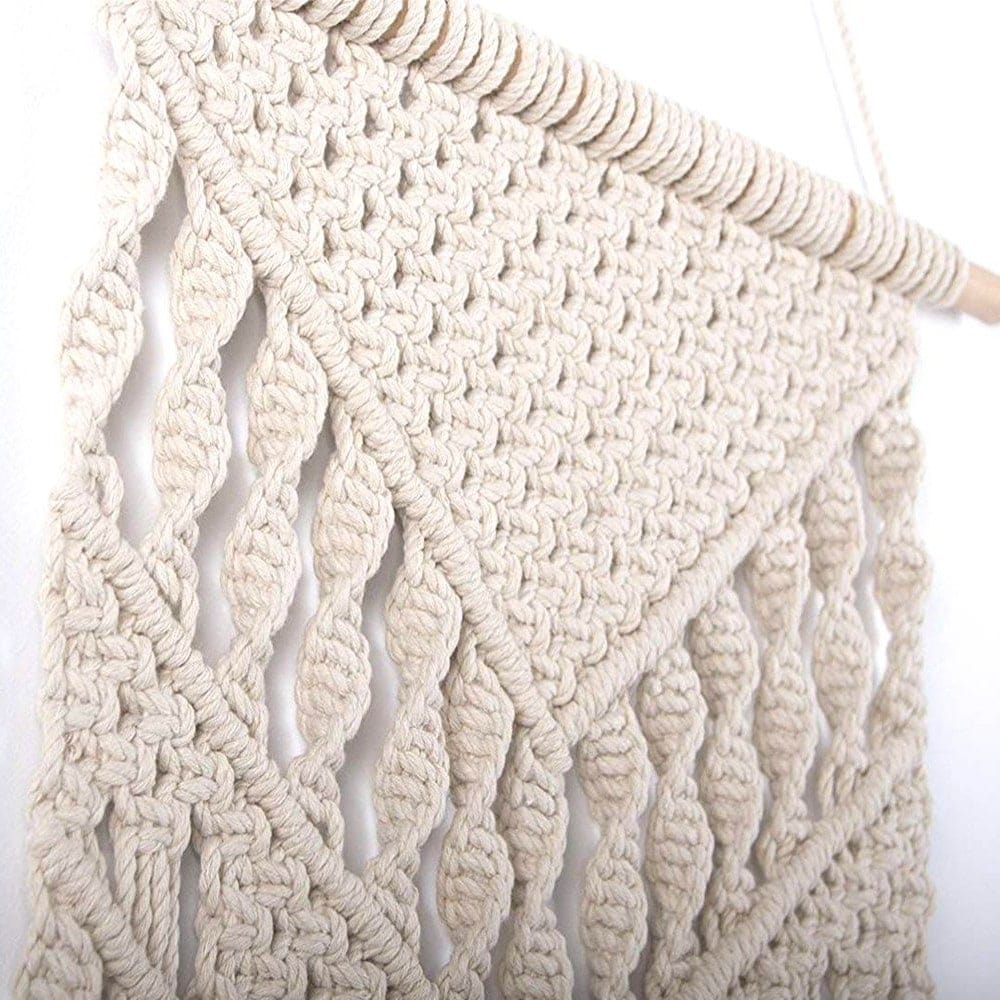 Macramé mural bohème blanc Chic Esprit Macramé