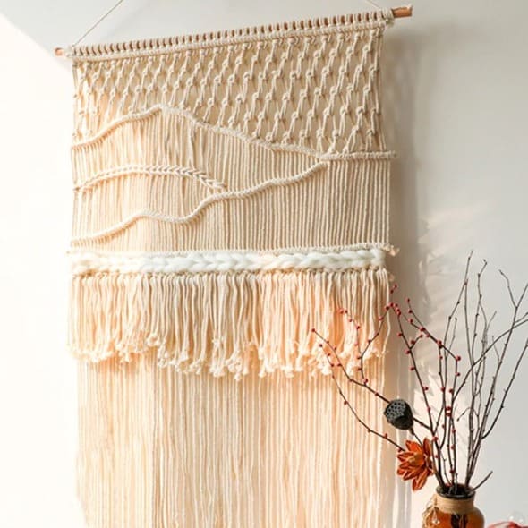 Macramé mural contemporain par Esprit Macramé Esprit Macramé