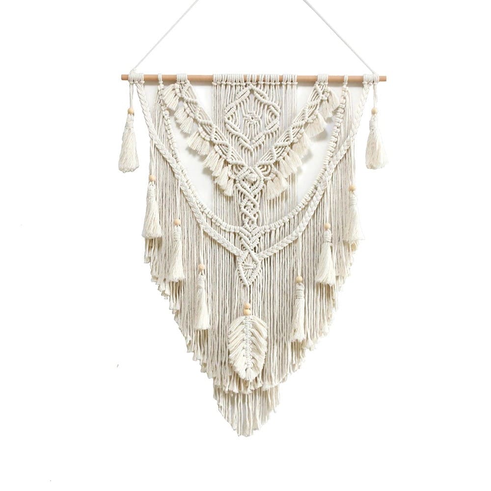 Macramé Mural Élégance pour Salon Esprit Macramé