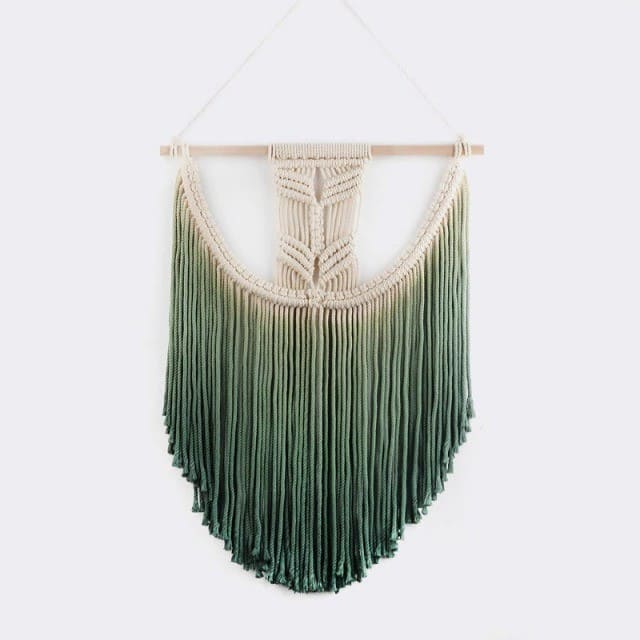 Macramé mural Émeraude Esprit Macramé