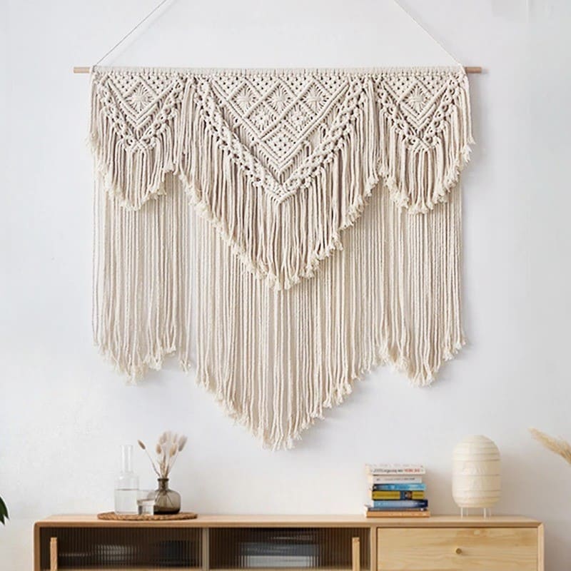 Macramé Mural Géant Élégance Artisanale Esprit Macramé