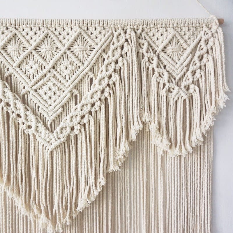 Macramé Mural Géant Élégance Artisanale Esprit Macramé