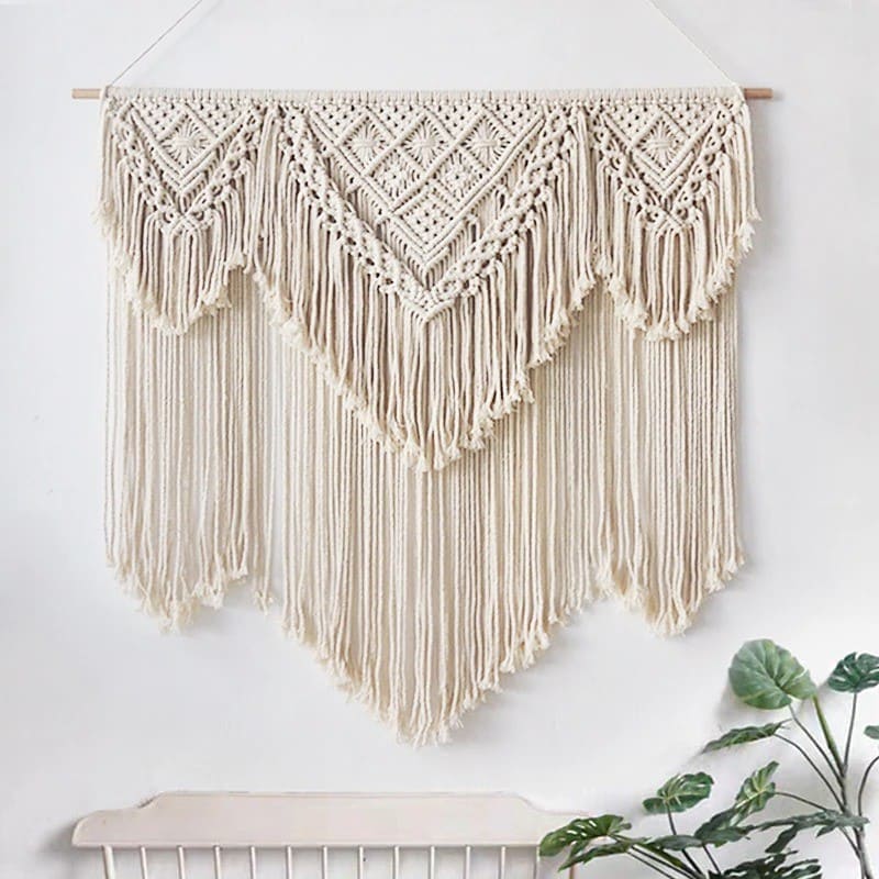 Macramé Mural Géant Élégance Artisanale Esprit Macramé