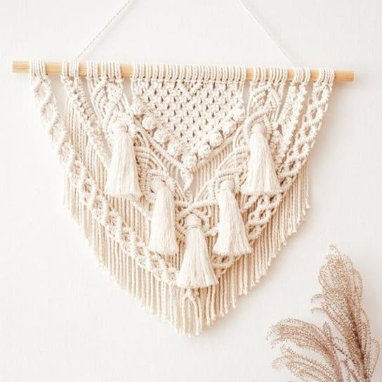 Macramé mural : l'art du tissage réinventé Esprit Macramé