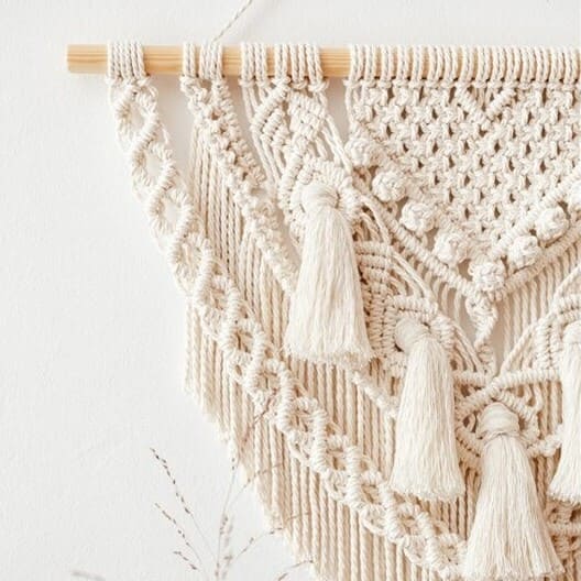 Macramé mural : l'art du tissage réinventé Esprit Macramé