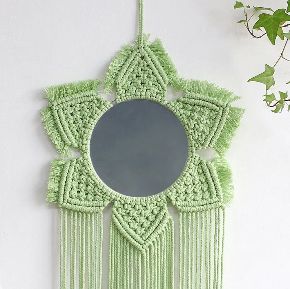 Miroir Macramé Élégance Esprit Macramé