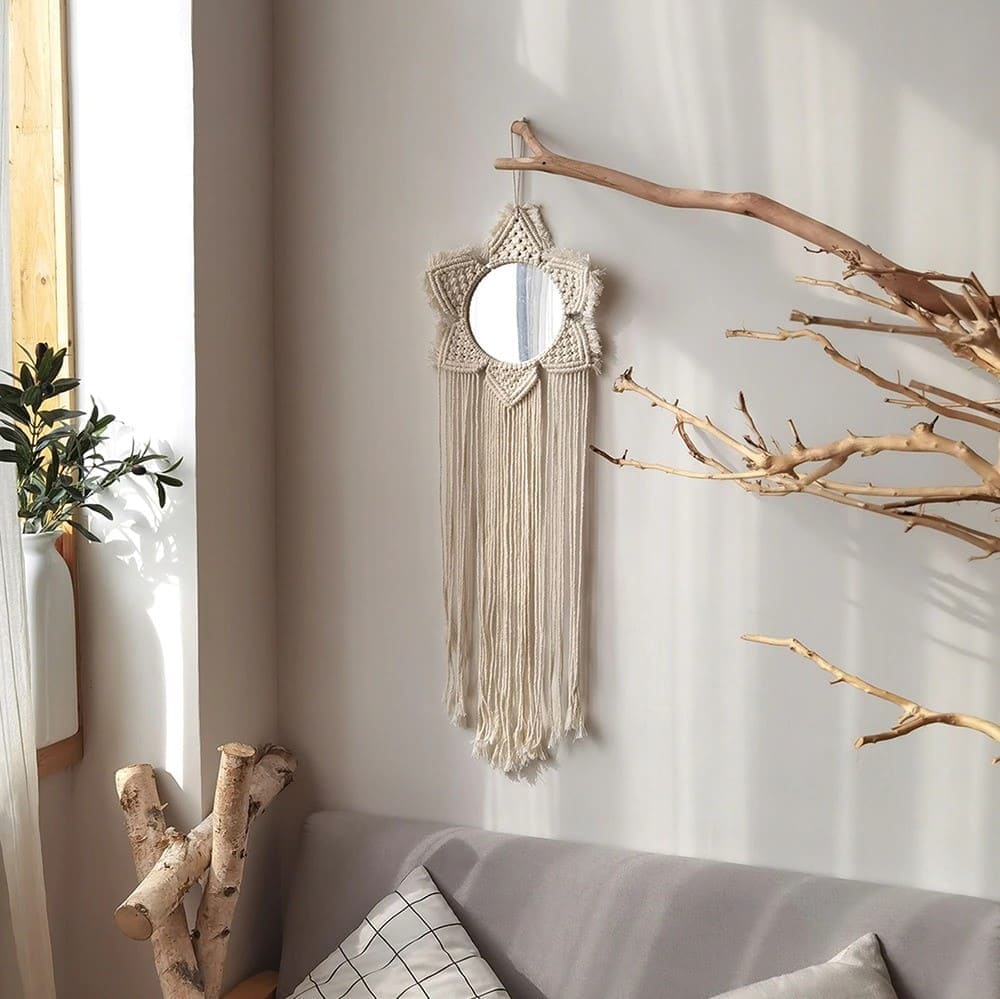 Miroir Macramé Élégance Esprit Macramé