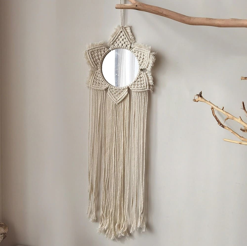 Miroir Macramé Élégance Esprit Macramé