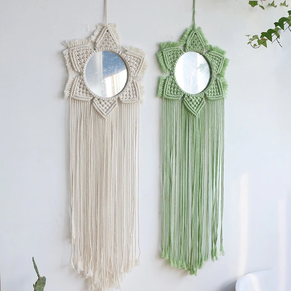 Miroir Macramé Élégance Esprit Macramé