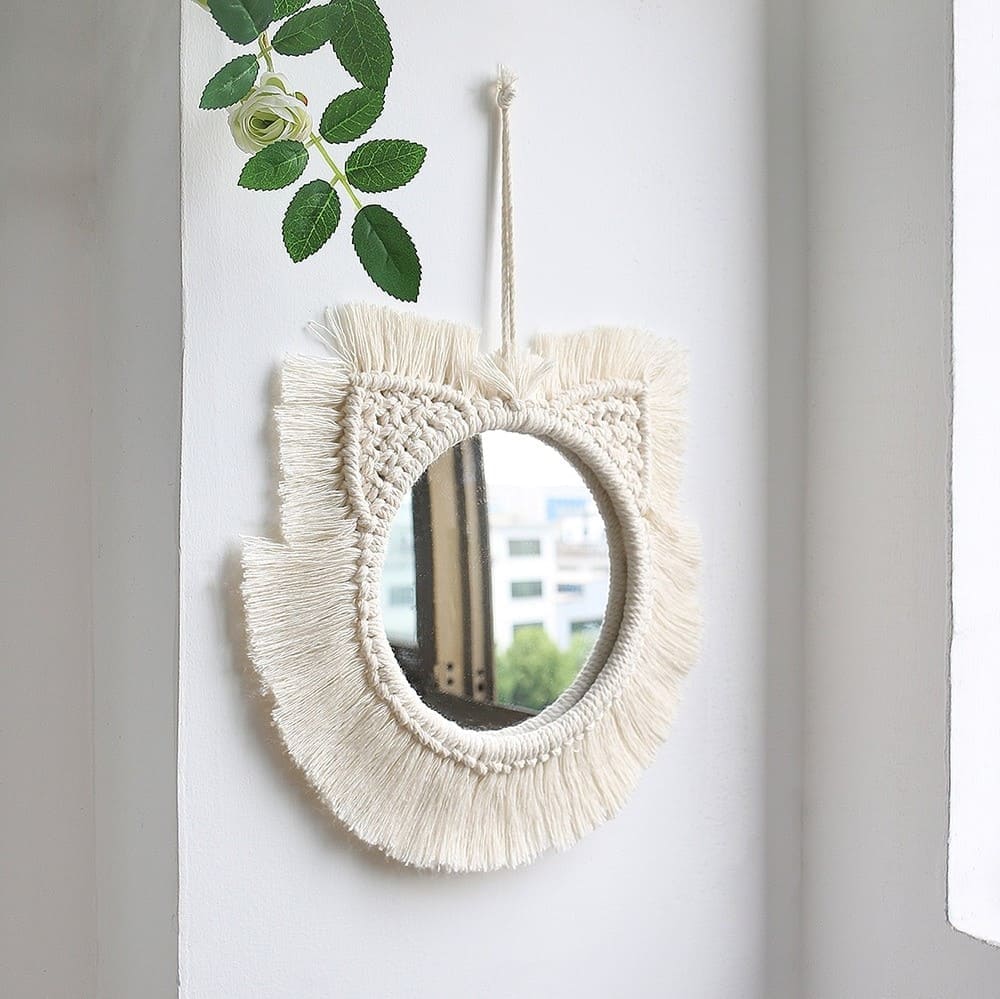 Miroir Macramé Élégant Esprit Macramé